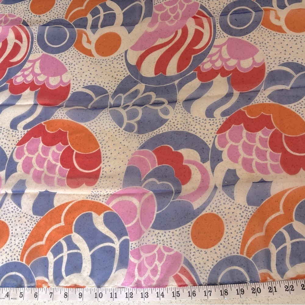 Vintage Abstract Sheer Mod Scarfβ Perfect for Halloween - Picture 6 of 7